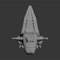 Cartoon Crocodile Game Movie Character 3D Model Featuring Big Eyes Open Mouth And White Design