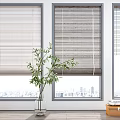 Modern venetian blinds shutter combination 3d model