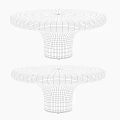 Elegant Round Marble Coffee Tables With Cylindrical Base And White Black Purple Beige Brown Veins