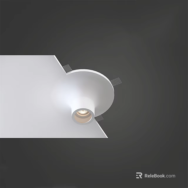 Modern Recessed Downlight Spotlight With White Sleek Design And Warm Lighting Effect 3d model 