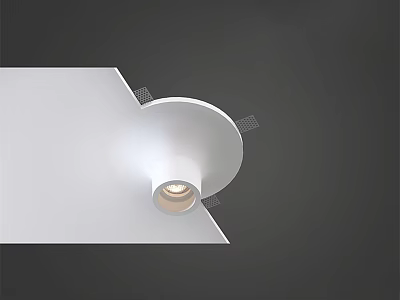 Modern Recessed Downlight Spotlight With White Sleek Design And Warm Lighting Effect 3d model