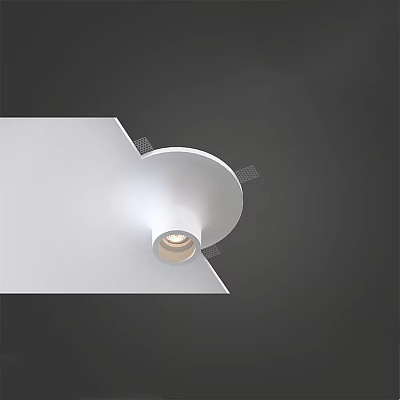 Modern Recessed Downlight Spotlight With White Sleek Design And Warm Lighting Effect 3d model
