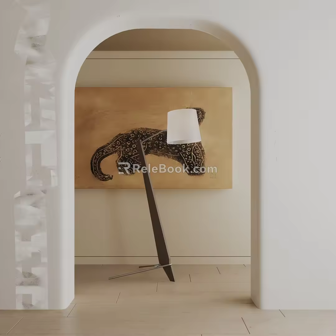 Modern floor lamp 3d model