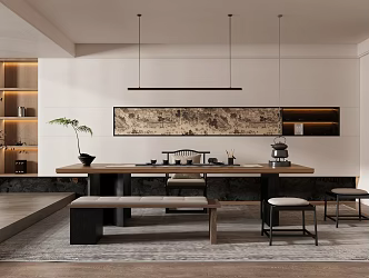 New Chinese Tea Room 3d model