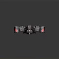 Futuristic Sci Fi Spaceship With Streamlined Design And Glowing Red Gray Engines 3d model