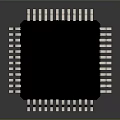 Modern Chip Microchip 3d model