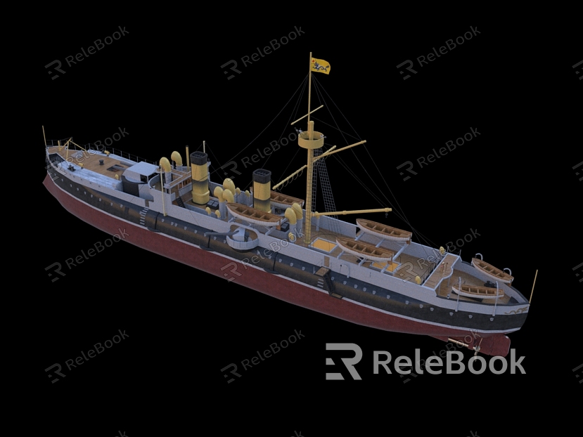 Beiyang Navy armored cruiser Jingyuan model