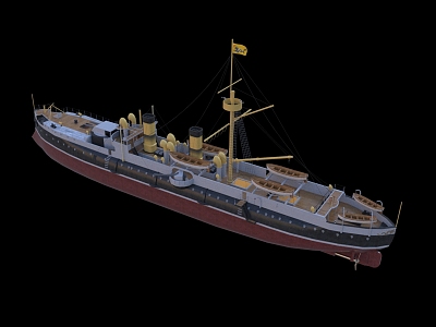 Beiyang Navy armored cruiser Jingyuan model