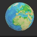 Microtopography Of Earth Surface With 3D Terrain Features And Colorful Regions