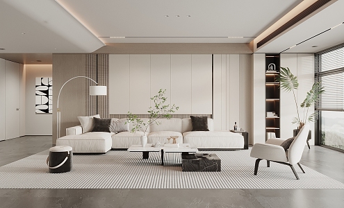 modern living room 3d model