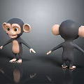 Monkey Cartoon Monkey Anime Monkey Stylized Monkey Fantasy Style Monkey Toy 3d model