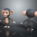 Monkey Monkey Cartoon Monkey Anime Monkey Stylized Monkey Fantasy Style Monkey Toy 3d model