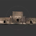 Ancient Architecture Model With Carved Decorations Multi Level Structure And Figure Models 3d model