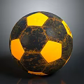 Black And Yellow Hexagonal Pattern Football Sports Equipment For Training And Match Use