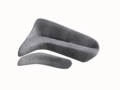 Modern Multi Seat Fabric Sofa With Curved Shape And Comfortable Design 3d model