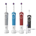 Multicolor Medical Device Electric Toothbrushes With Charging Base And Ergonomic Handle Design 3d model