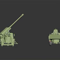 Green Military Engineering Vehicles With Crane Arm And Loading Equipment Models 3d model