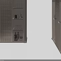 Modern Wine Cabinet With Glass Door And LED Lighting Showcasing Wine Bottles And Glasses