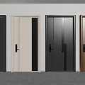 Modern Security Doors With Multiple Colors And Various Designs Displayed Side By Side 3d model