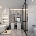 Modern Hotel Guest Room Interior With Cozy Sofa TV And Floor to Ceiling Window