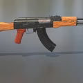AK submachine gun machine gun machine gun semi-automatic rifle assault rifle firearms low face number low model simple model game sub-era film and television level 3d model