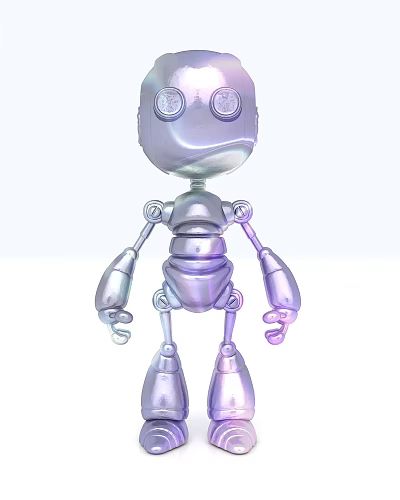 Modern Robot Trendy Metal Decoration Cyberpunk Robot 3d model