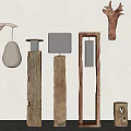 Log lamp Log floor lamp Wall lamp 3d model