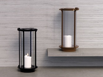 Modern Candlestick Floor Lamp Candlestick Holder Lamp Outdoor Floor Lamp 3d model