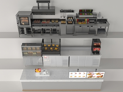 Burger Shop Material 3d model