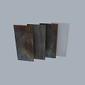 Building Components With Diverse Materials Including Rustic Metal Wooden And Light Panels