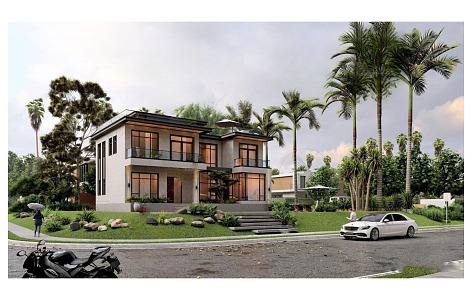 Modern single-family villa self-built villa on the second floor 3d model