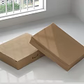 Two Brown Cardboard Boxes in Bright Room With Window And Buildings Outside
