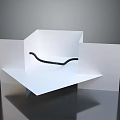 Foldable White Storage Organizer With Black Curved Handle For Home Essentials