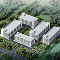 Modern Industrial Factory Park With Well Planned Multiple Buildings And Green Landscaped Areas