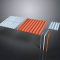 Colorful Decorative Household Roof Tiles In White Orange And Gray For Home Use