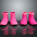 Rain Shoes Rubber Shoes Rain Boots Rubber Boots Slippers Sandals Beach Shoes Bubble Shoes Hole Shoes 3d model