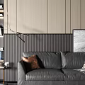 Modern Double Sofa Simple Sofa 3d model