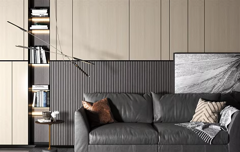 Modern Double Sofa Simple Sofa 3d model