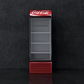 Sprite Commercial Upright Glass Door Freezer with Empty Shelves and Green Base