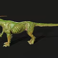 Green Fantasy Creature With Horned Head Large Claws And Long Tail