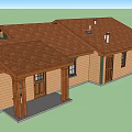 Traditional Single Family House With Wooden Exterior Porch Columns And Gabled Roof