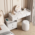 Modern Light Luxury Bedroom Dressing Table Decorative Cabinet 3d model