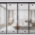 Various Interior Door Designs Featuring Transparent Glass Grid Patterns And Textures 3d model