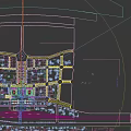 Aerial Planning Of Transportation Hub With Main Building Square Greenery And Road Network