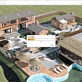 Rural Self Built House With Courtyard Swimming Pool And Outdoor Leisure Area