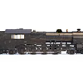Vintage Steam Train Locomotive With Classic Boiler Smokestack And Metal Wheels