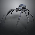 Artistic Black Spider Sculpture With Long Legs And Intricate Design Details