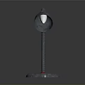 Stylish Metallic Desk Lamp With Flexible Arm And Red Button Base