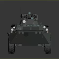 Armored Military Vehicle With Six Wheels Turret And Tactical Antenna Design