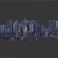 Detailed 3D City Model Showcasing Urban Building Complex And Skyscraper Architecture